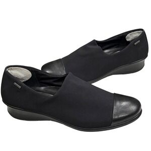 Ecco Felicia Gore-Tex Slip On Shoes Women 41 US 10-10.5 US Black Leather Cap Toe